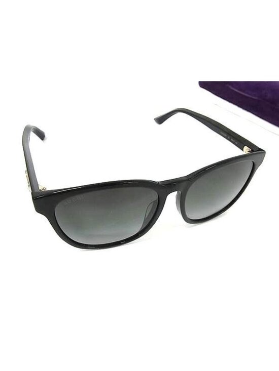 Gucci Sunglasses Interlocking Black Lens Clear Gradient Acetate Bi Eyewear